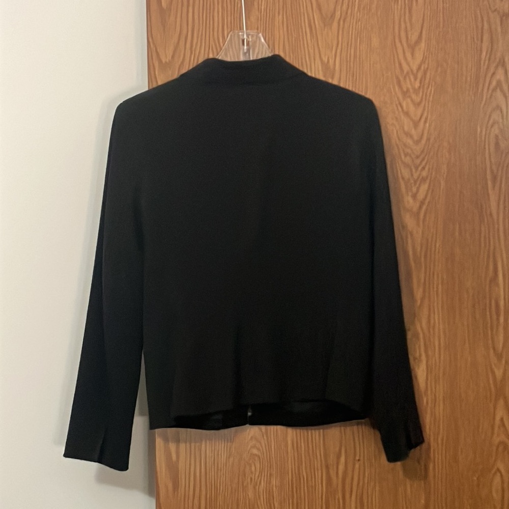 Vintage Trousers Etc New York Black Zip-up Jacket Size 6 - Picture 2 of 8